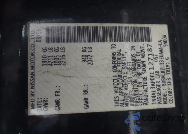 1N4AL3AP0EC127187: 43796790