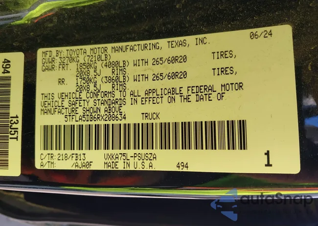 5TFLA5DB6RX208634: 43796852