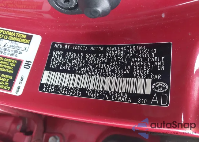 2T1BURHE6EC009493: 43798227