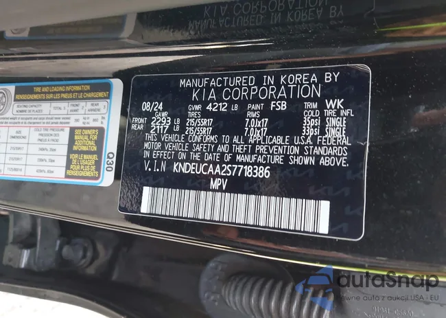 KNDEUCAA2S7718386: 43798238