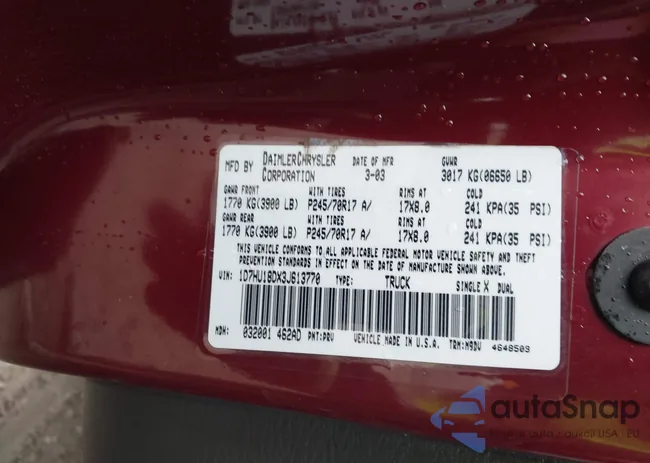 1D7HU18DX3J613770: 43798413