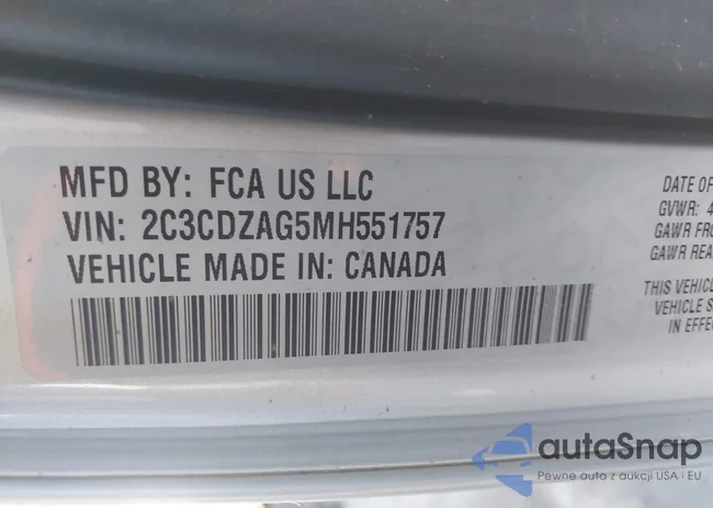 2C3CDZAG5MH551757: 43798418