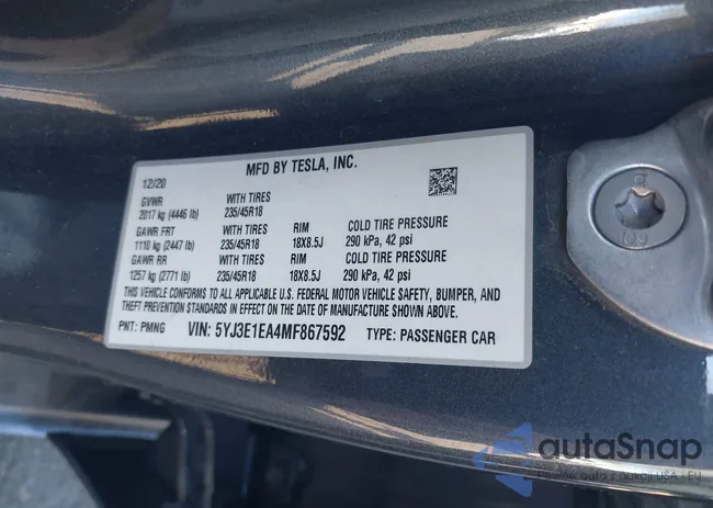 5YJ3E1EA4MF867592: 43798460