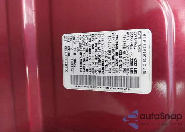 JN8AS5MTXAW001840: 43798540