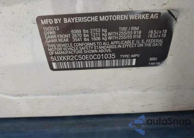 5UXKR2C50E0C01035: 43797595