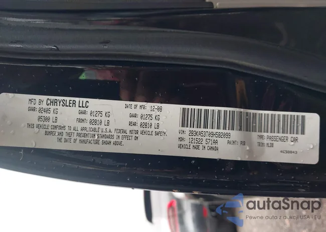 2B3KA53T09H582099: 43797607