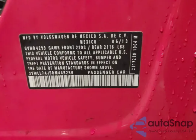 3VWLL7AJ5DM445256: 43798975