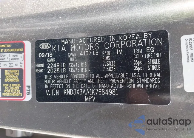 KNDJX3AA1K7684981: 43798984