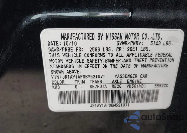 JN1AY1AP0BM521071: 43799142