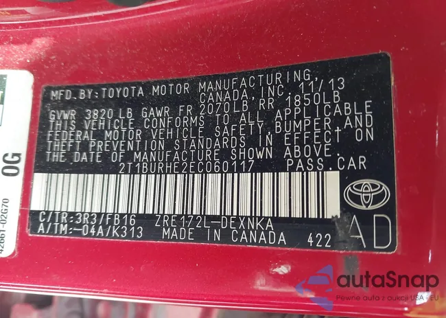 2T1BURHE2EC060117: 43799396