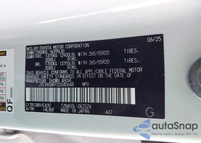 JTEVA5BR1S5040648: 43799452