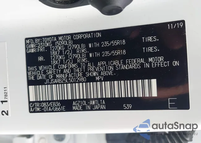 JTJSARBZ5L5012980: 43798589