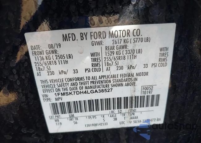 1FMSK7DH4LGA38527: 43798590