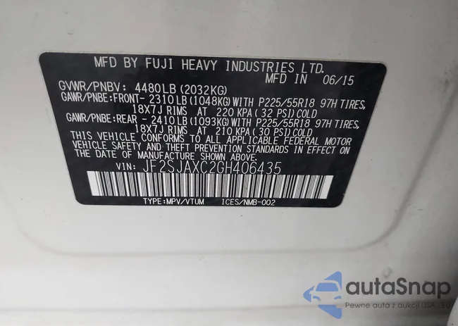 JF2SJAXC2GH406435: 43798727