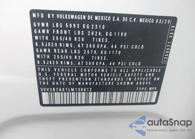 3VV2B7AX1LM136812: 43798750