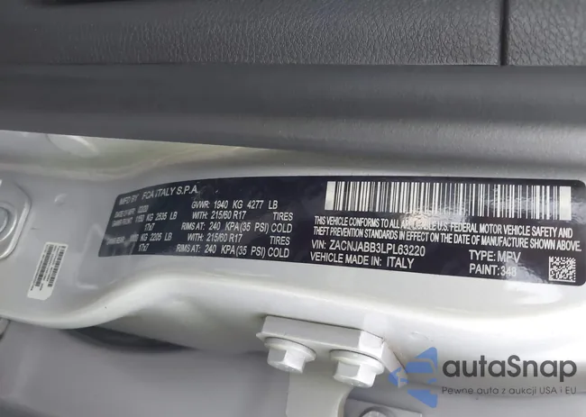 ZACNJABB3LPL63220: 43798888