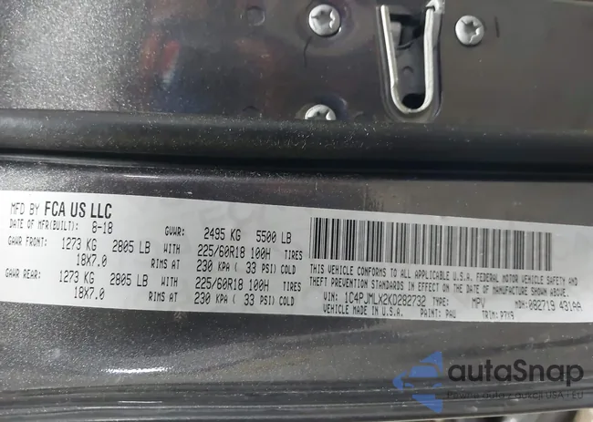 1C4PJMLX2KD282732: 43800154