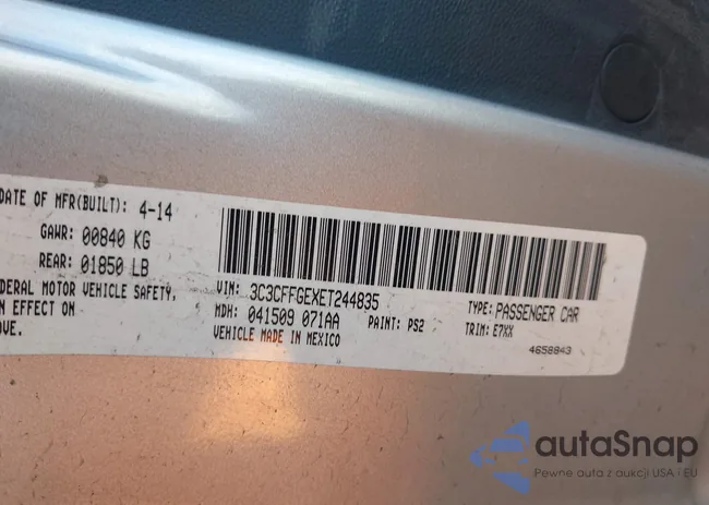 3C3CFFGEXET244835: 43800224