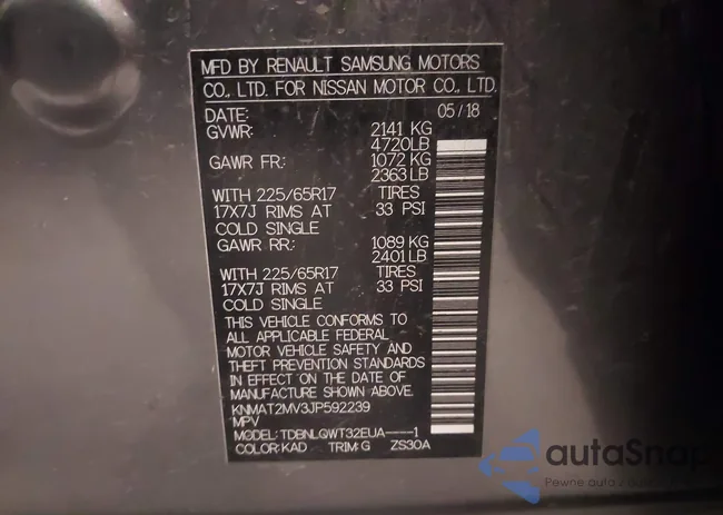 KNMAT2MV3JP592239: 43800269