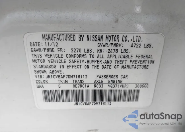 JN1CV6AP7DM718112: 43800442