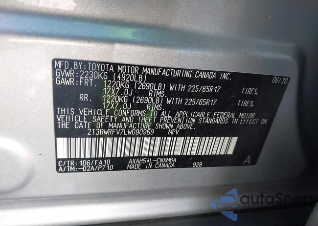 2T3RWRFV7LW090969: 43799628