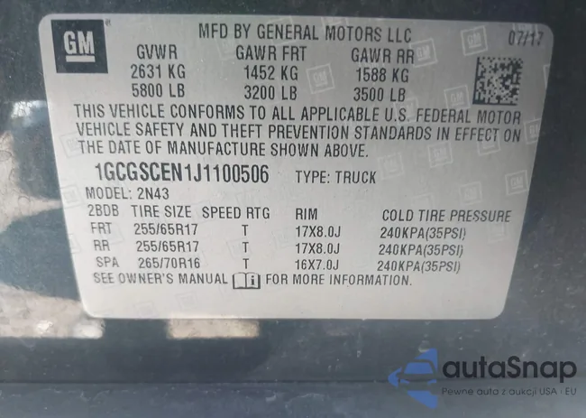 1GCGSCEN1J1100506: 43799707