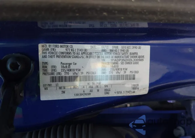 1FADP3N2XDL330585: 43800947