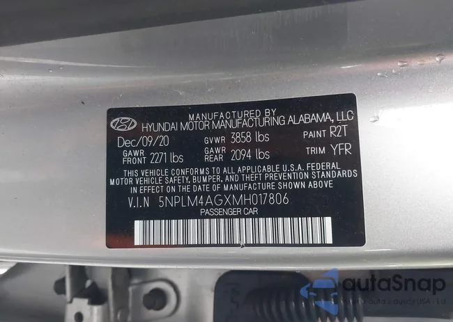 5NPLM4AGXMH017806: 43801054