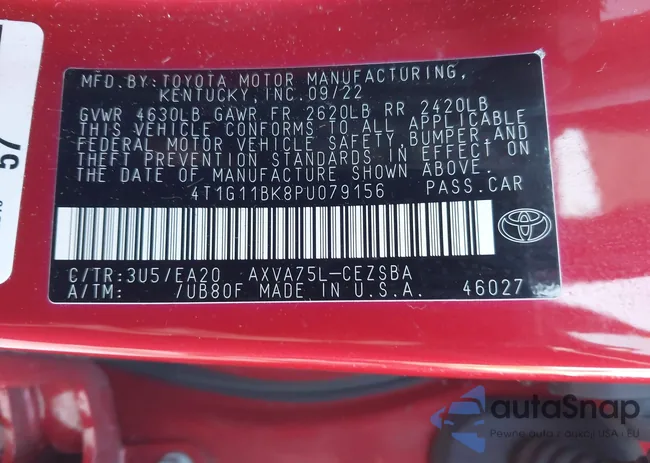 4T1G11BK8PU079156: 43801155