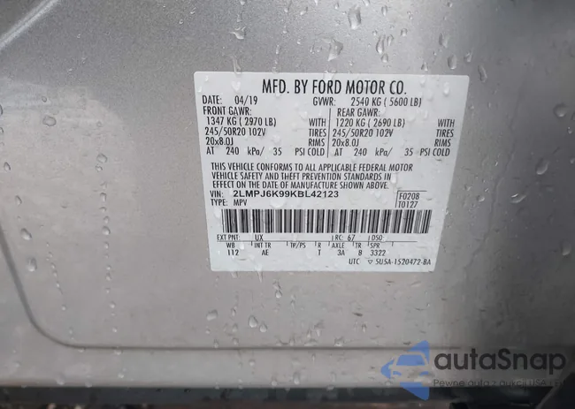 2LMPJ6K99KBL42123: 43801326