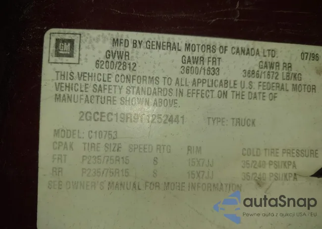 2GCEC19R9T1252441: 43800660