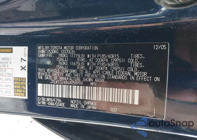 JTLKT324864058994: 43800735