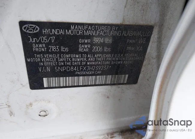 5NPD84LFXJH239237: 43800788