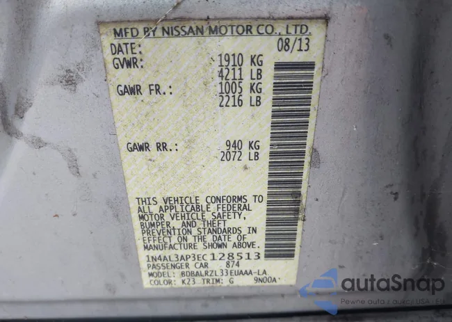 1N4AL3AP3EC128513: 43800876