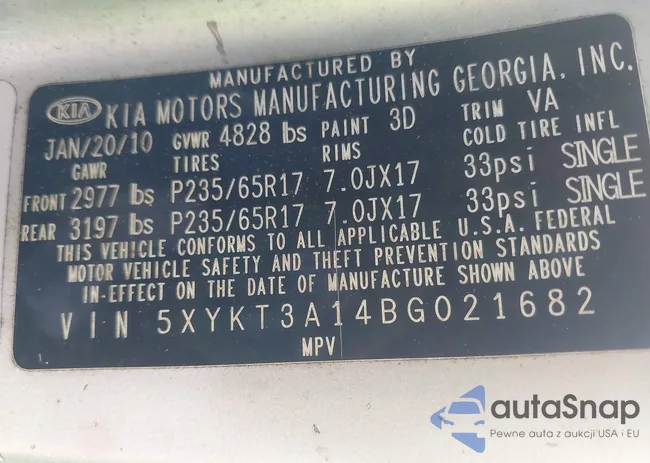 5XYKT3A14BG021682: 43802041