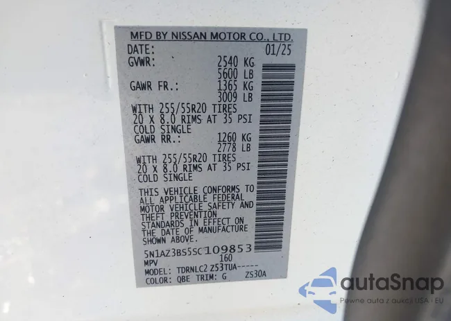 5N1AZ3BS5SC109853: 43802223