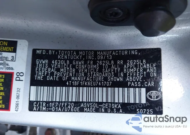 4T1BF1FK6EU741707: 43802271