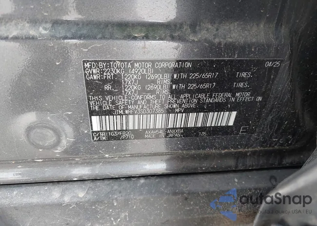 JTMLWRFV3SD307385: 43802335