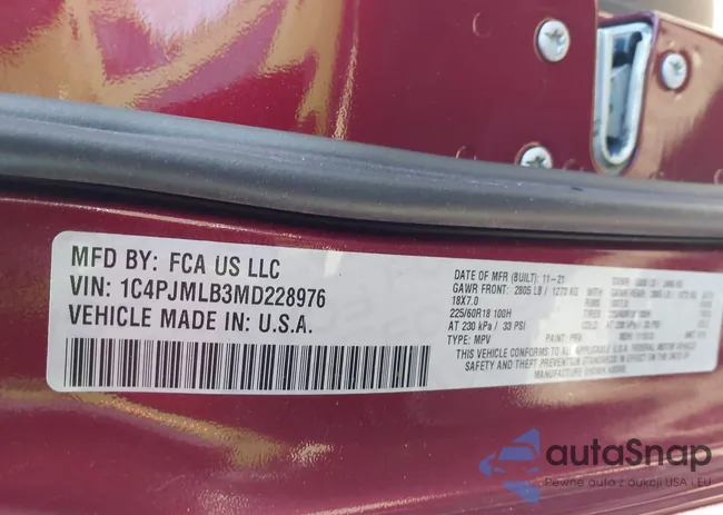 1C4PJMLB3MD228976: 43802367