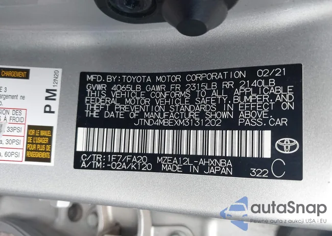 JTND4MBEXM3131202: 43802429