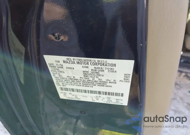 4F2CZ941X6KM28519: 43801579