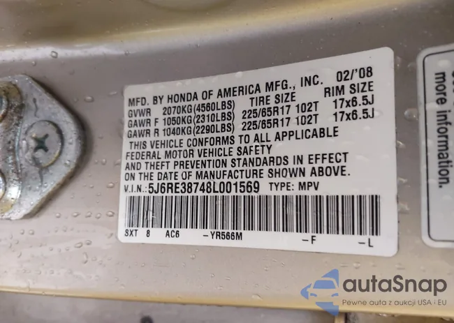 5J6RE38748L001569: 43801607