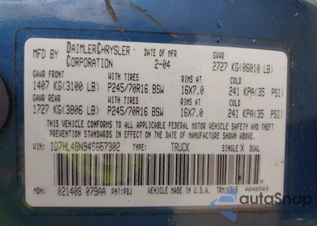 1D7HL48N94S657302: 43801799