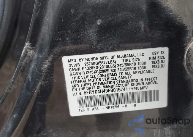 5FRYD4H49EB015741: 43801919