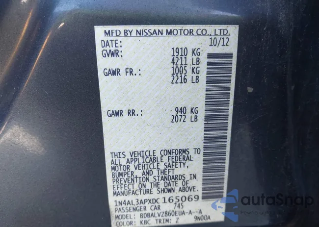 1N4AL3APXDC165069: 43801932