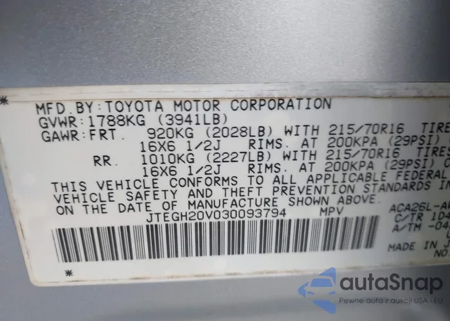 JTEGH20V030093794: 43802943