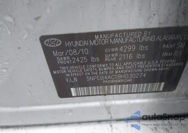 5NPEB4AC1BH030274: 43802976