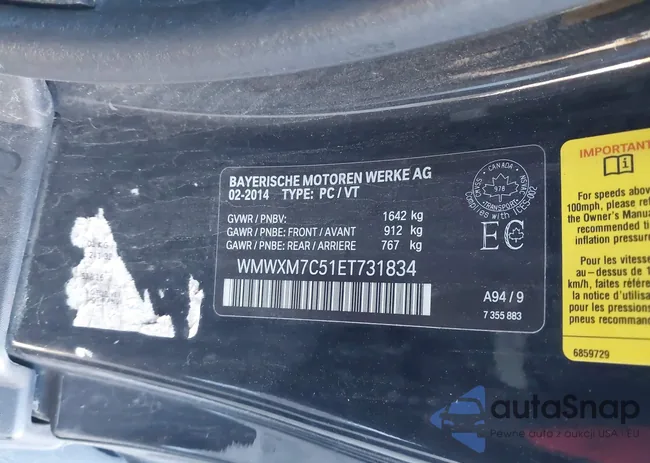 WMWXM7C51ET731834: 43803014