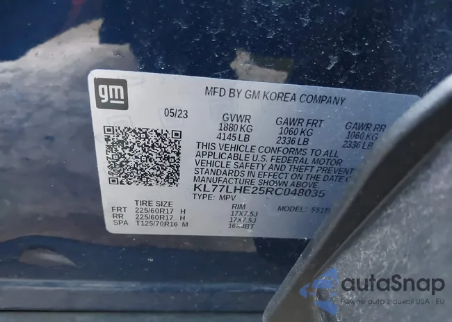 KL77LHE25RC048035: 43803044