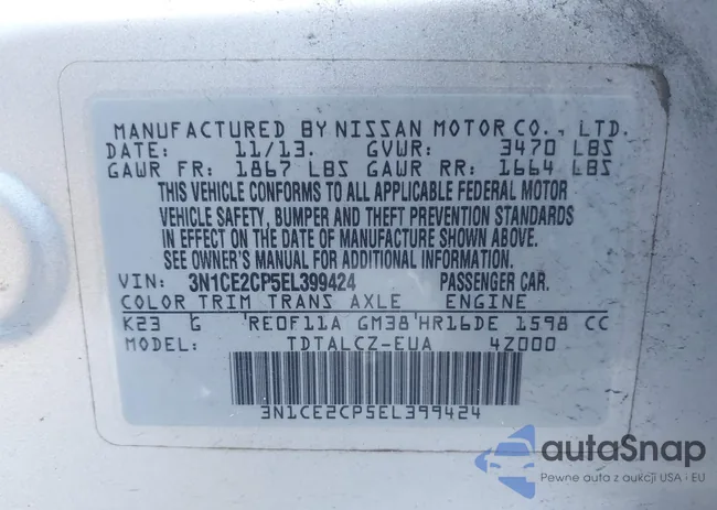 3N1CE2CP5EL399424: 43803134